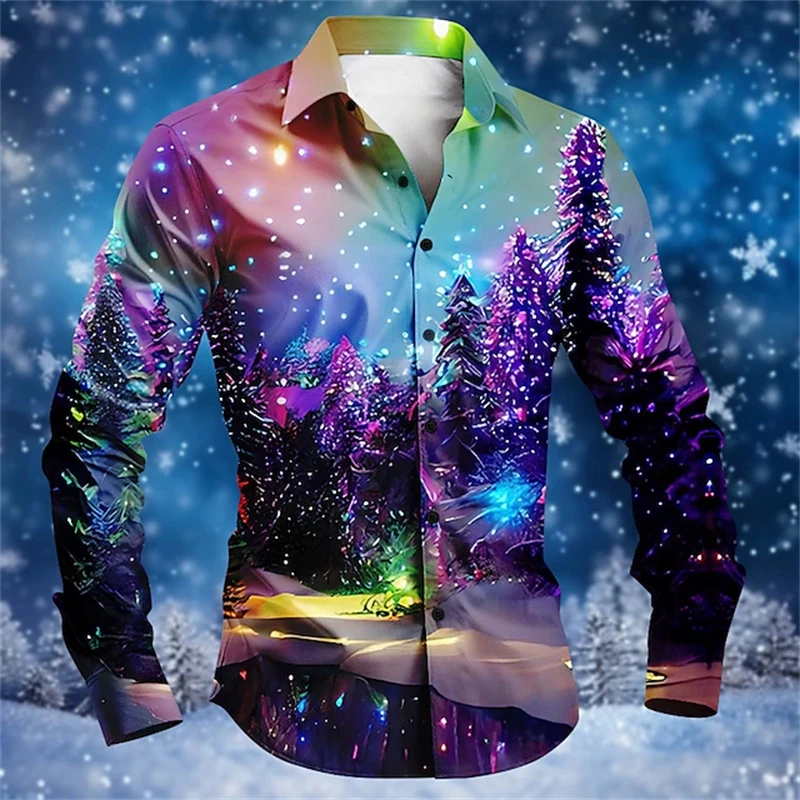 Casual Men Shirts Fall And Winter Christmas Temperament Lapel Shirt New Elk Ice And Snow Pattern Printed Tops Large Size T-shirt
Casual Men Shirts Fall And Winter Christmas Temperament Lapel Shirt New Elk Ice And Snow Pattern Printed Tops Large Size T-shirt