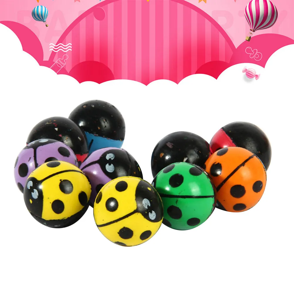 20Pcs Ladybug Bouncy Elastic Balls Set Colorful for Kids Playing Stress Relief Funny Pinball Balls Kids Pinball
20Pcs Ladybug Bouncy Elastic Balls Set Colorful for Kids Playing Stress Relief Funny Pinball Balls Kids Pinball