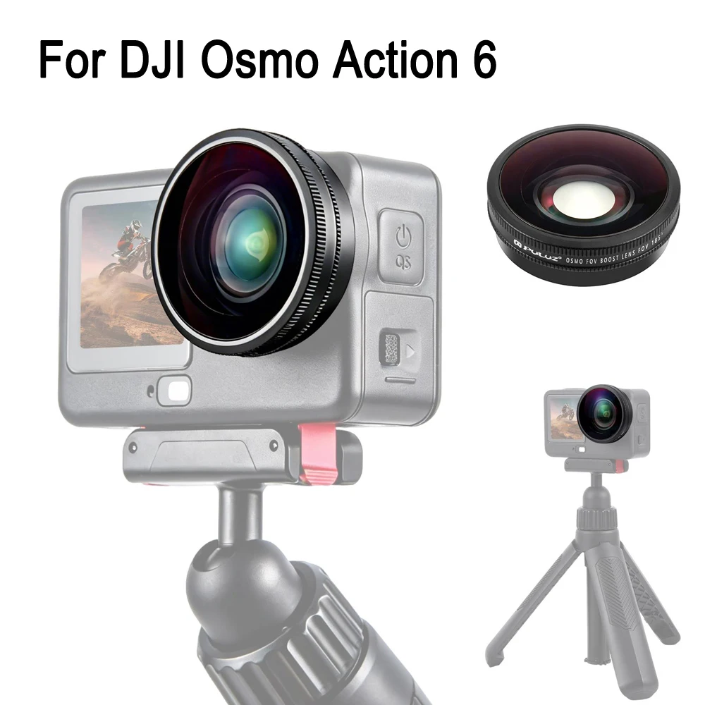 PULUZ 180° Широкоугольный стеклянный объектив для DJI Osmo Action 6, для камеры DJI Action 6, 185-градусный сверхширокоугольный объектив с расширенным полем зрения, аксессуары
PULUZ 180° Широкоугольный стеклянный объектив для DJI Osmo Action 6, для камеры DJI Action 6, 185-градусный сверхширокоугольный объектив с расширенным полем зрения, аксессуары