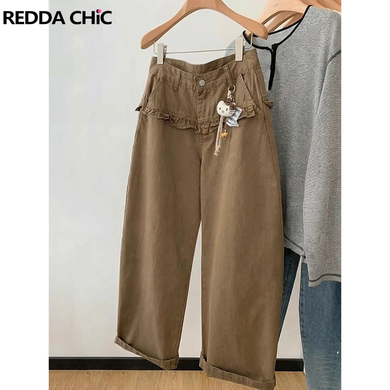 ReddaChic Stitch Skirt Wrap Women Jeans Western Wide Leg Frill Trim Carrot Fit Loose Layering Denim Pants Vintage Streetwear
ReddaChic Stitch Skirt Wrap Women Jeans Western Wide Leg Frill Trim Carrot Fit Loose Layering Denim Pants Vintage Streetwear