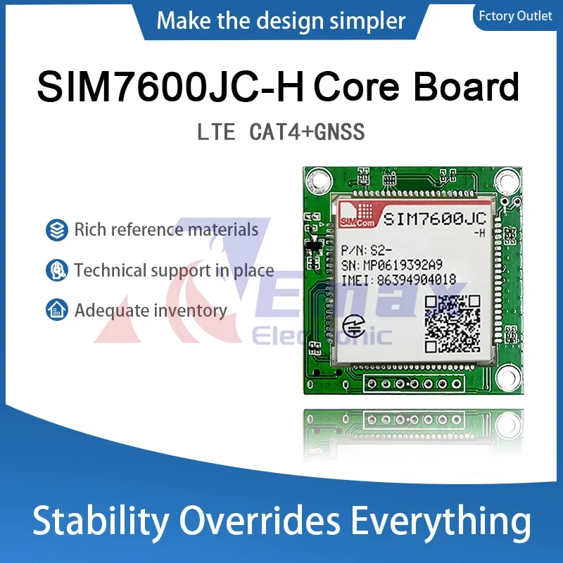 SIMcom SIM7600JC-H 4G CAT4 Основная плата SIM7600JC-H Макетная плата LTE CAT4 + GNSS
SIMcom SIM7600JC-H 4G CAT4 Основная плата SIM7600JC-H Макетная плата LTE CAT4 + GNSS