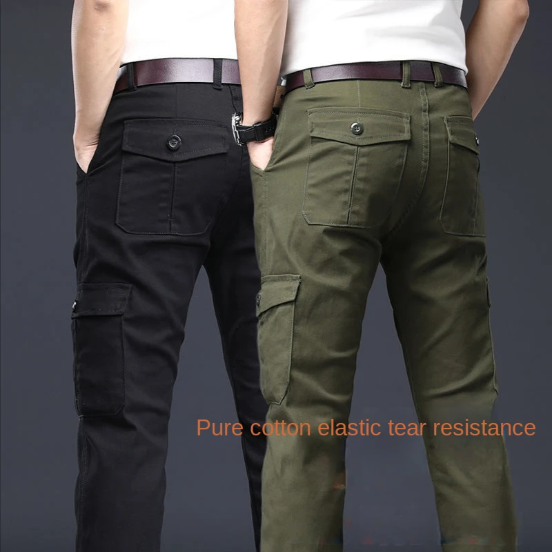 Stretch Casual Cargo Pants Men's Cotton Elastic Waist Military Tactical Joggers Outdoor Hiking Trousers Loose Straight Pants
Stretch Casual Cargo Pants Men's Cotton Elastic Waist Military Tactical Joggers Outdoor Hiking Trousers Loose Straight Pants