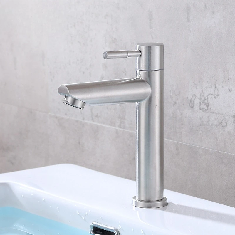 Stainless steel single cold basin faucet, single water single hole face wash basin basin bathroom bathroom faucet
Stainless steel single cold basin faucet, single water single hole face wash basin basin bathroom bathroom faucet