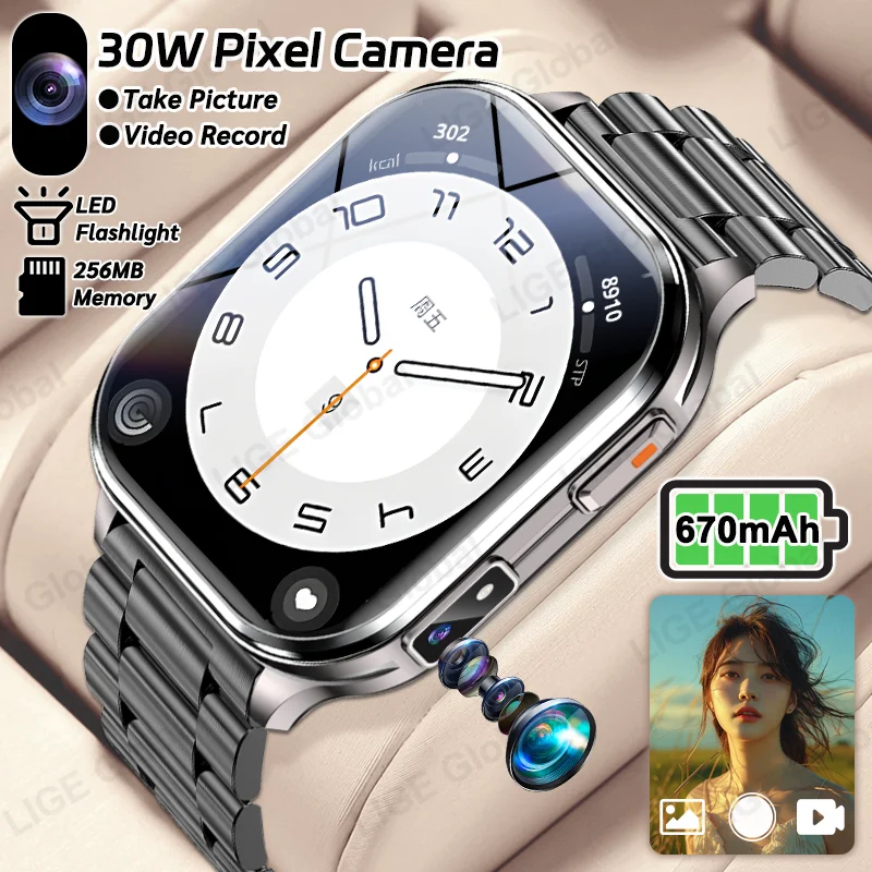 LIGE Camera Smartwatch Men Women Photos Record Video 670mAh Sports Fitness Health Monitor Waterproof Bluetooth Call Smart Watch
LIGE Camera Smartwatch Men Women Photos Record Video 670mAh Sports Fitness Health Monitor Waterproof Bluetooth Call Smart Watch