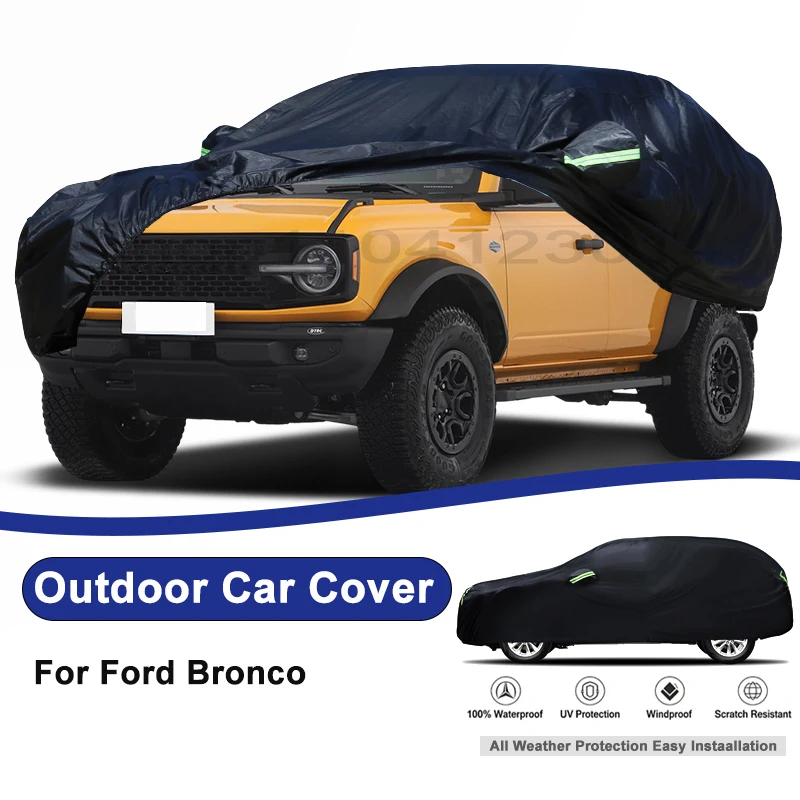 Outdoor Full Car Cover For Ford Bronco with Reflective Strips Waterproof Snowproof Dustproof UV Protection Auto Accessories
Outdoor Full Car Cover For Ford Bronco with Reflective Strips Waterproof Snowproof Dustproof UV Protection Auto Accessories