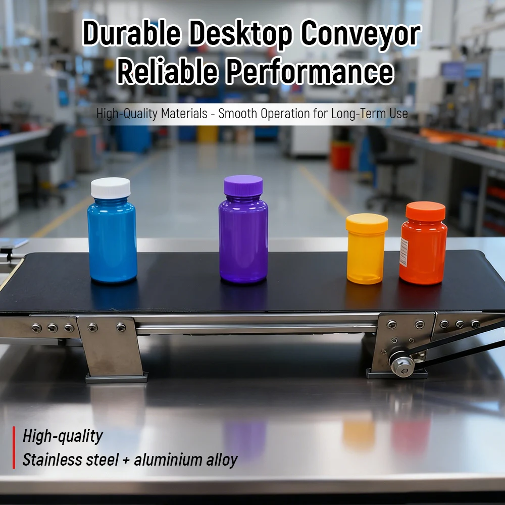Mini Electric Belt Conveyor Stainless Steel Portable Desktop Small Conveyor Belt Automatic Belt Conveyor for Friction Teaching
Mini Electric Belt Conveyor Stainless Steel Portable Desktop Small Conveyor Belt Automatic Belt Conveyor for Friction Teaching