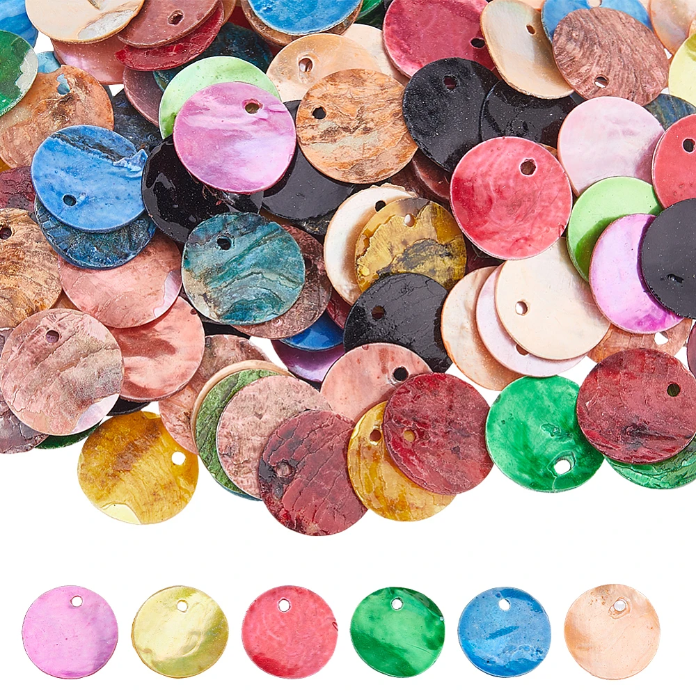 Akoya Shell Dyed Disc Charms Mixed Color 15x1.5mm Hole: 1.4mm
Akoya Shell Dyed Disc Charms Mixed Color 15x1.5mm Hole: 1.4mm