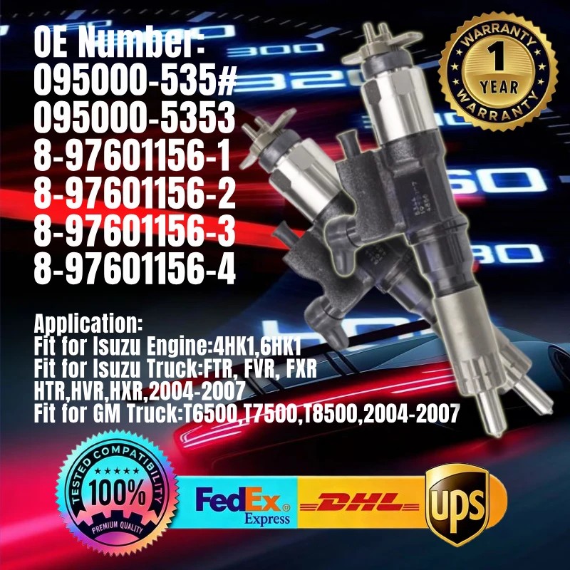 Топливная форсунка 095000-5353 8-97601156-1 для двигателей Isuzu 4HK1 6HK1, грузовиков FVR FTR FXR HTR HVR HXR (1 шт.)
Топливная форсунка 095000-5353 8-97601156-1 для двигателей Isuzu 4HK1 6HK1, грузовиков FVR FTR FXR HTR HVR HXR (1 шт.)