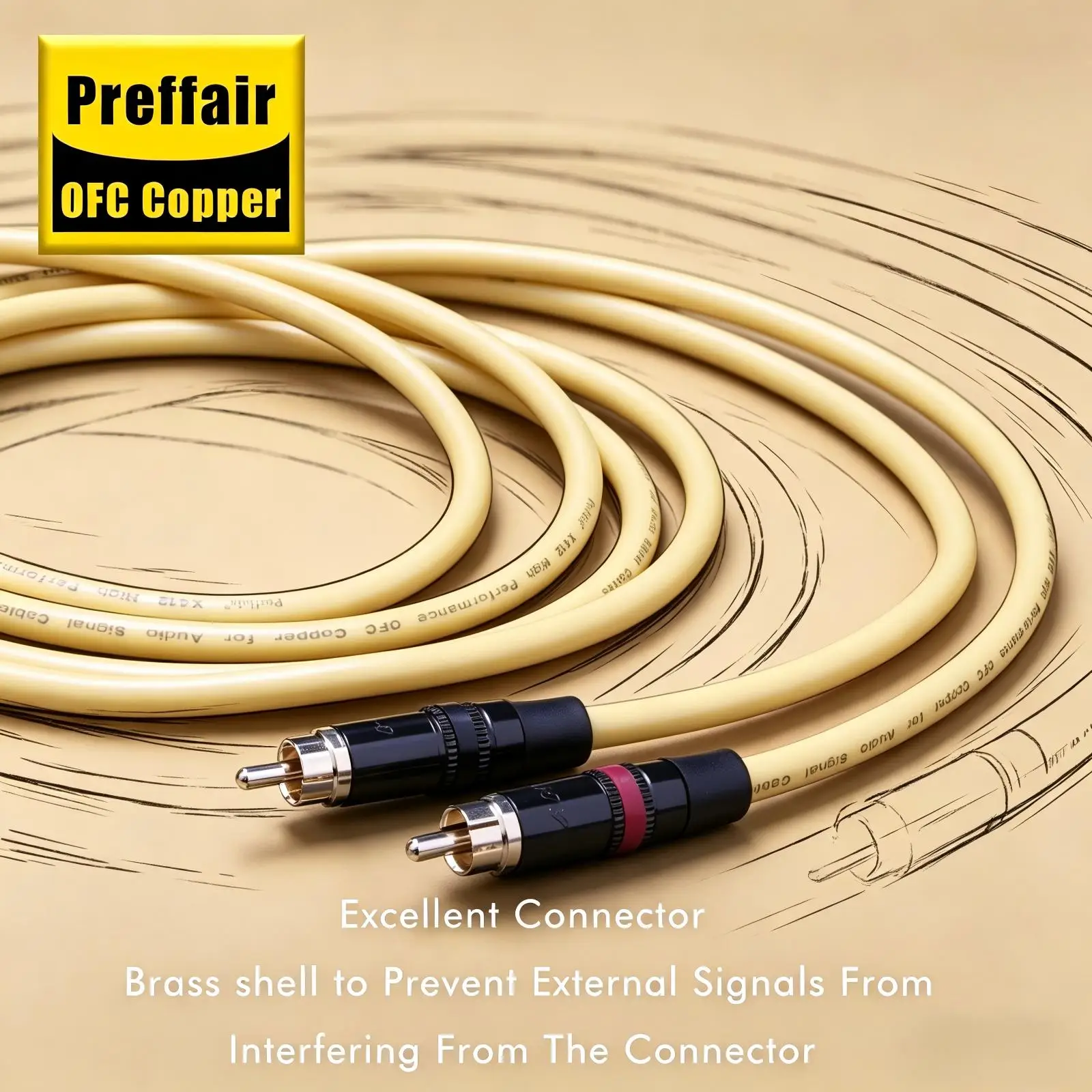Preffair X412 Hi-End Audio Cable with Gold Plated RCA Male Connectors Plug Hybrid RCA Audio Interconnect Cable for CD Player
Preffair X412 Hi-End Audio Cable with Gold Plated RCA Male Connectors Plug Hybrid RCA Audio Interconnect Cable for CD Player