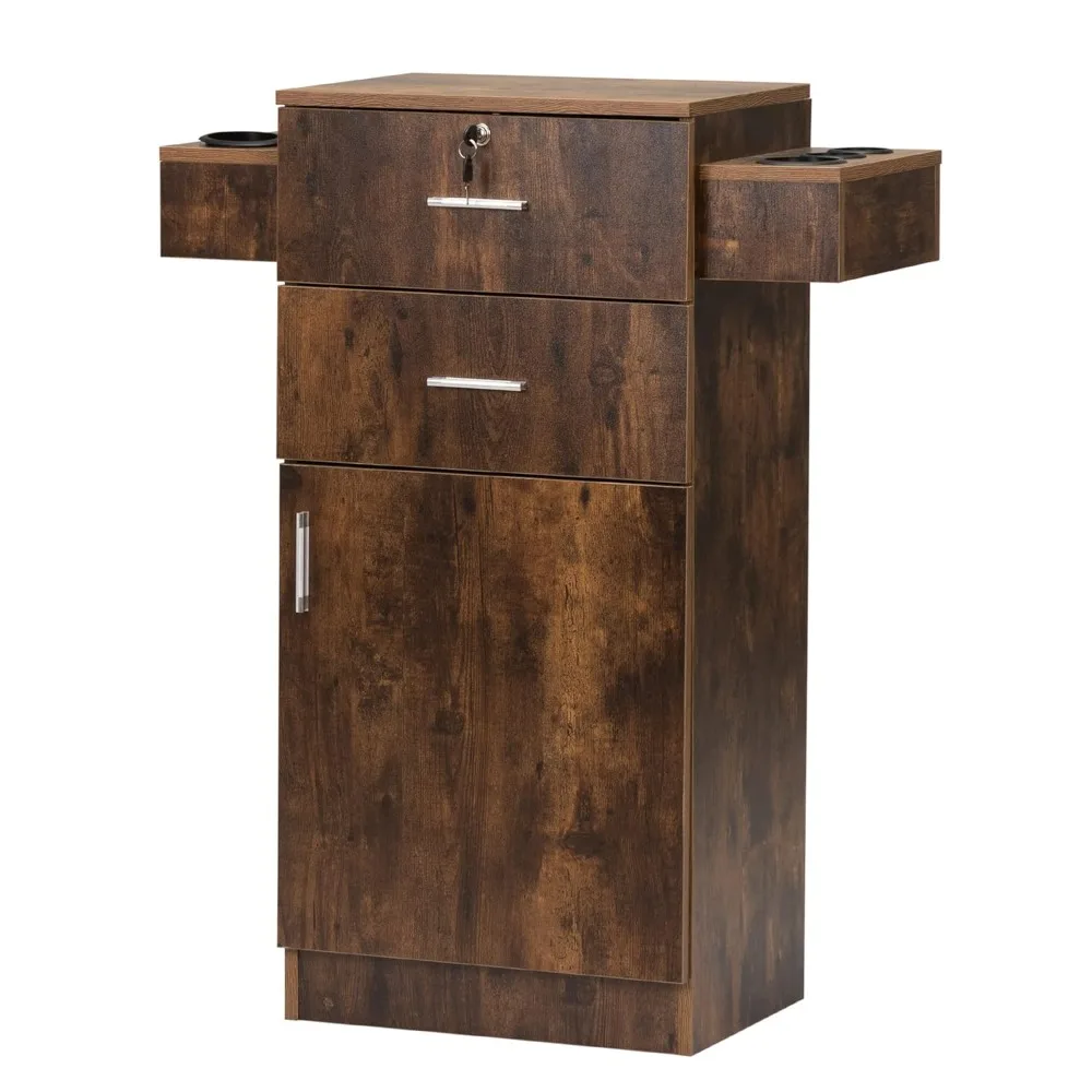 Salon Storage Cabinet for Hair Stylist, Salon Spa Storage Station with 6 Hair Dryer Holder, Rustic Brown
Salon Storage Cabinet for Hair Stylist, Salon Spa Storage Station with 6 Hair Dryer Holder, Rustic Brown