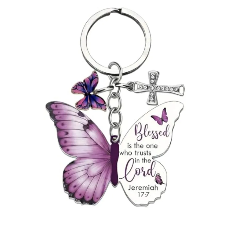 Butterfly Keychain with Geometric Link and Inspirational Tag, Aesthetic Animal Charm Accessory for Women or Backpack Decor, Met
Butterfly Keychain with Geometric Link and Inspirational Tag, Aesthetic Animal Charm Accessory for Women or Backpack Decor, Met