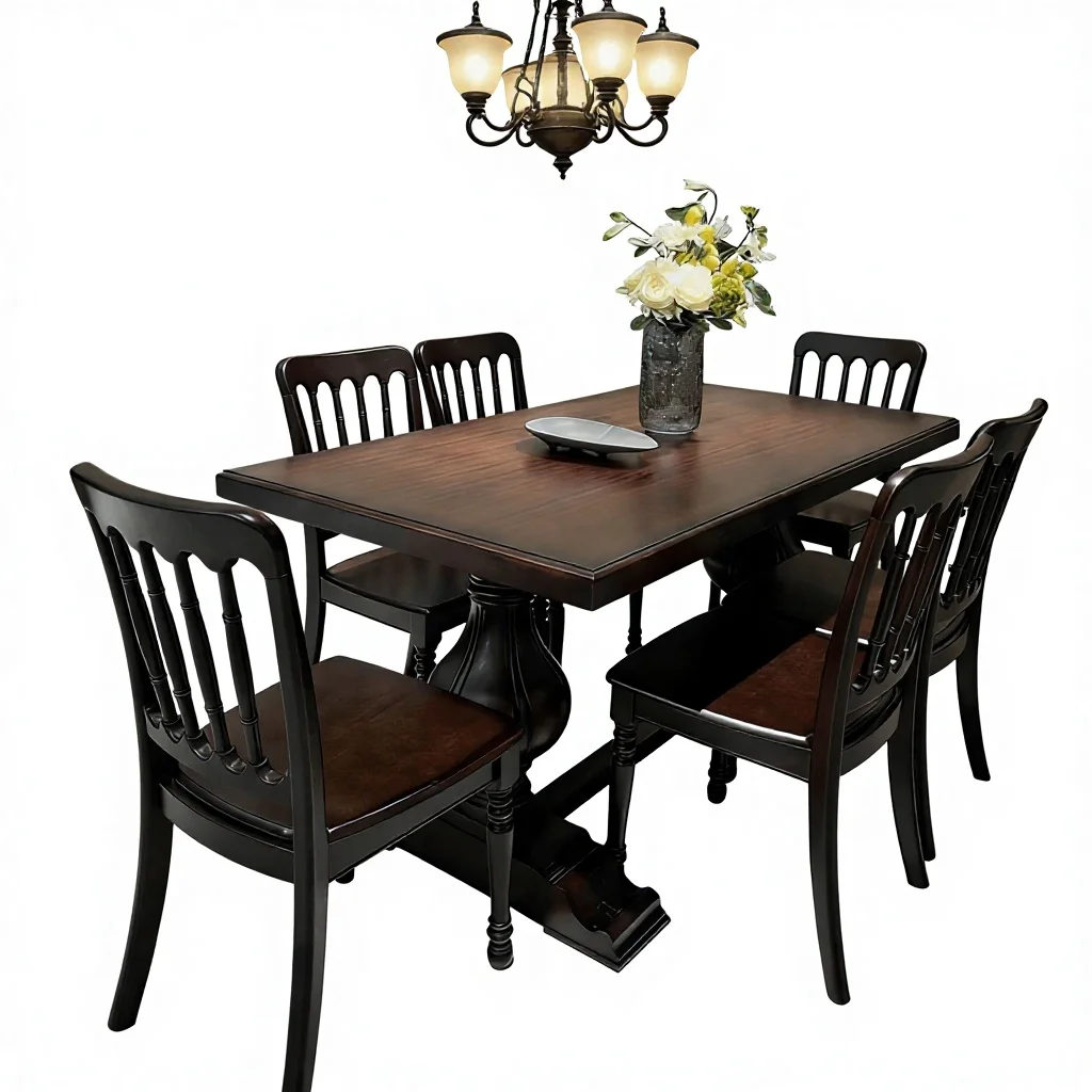 American Style Solid Wood Rectangular Dining Table Distressed Matte Retro Antique Restaurant Chair Combination Peach Core Wood
American Style Solid Wood Rectangular Dining Table Distressed Matte Retro Antique Restaurant Chair Combination Peach Core Wood