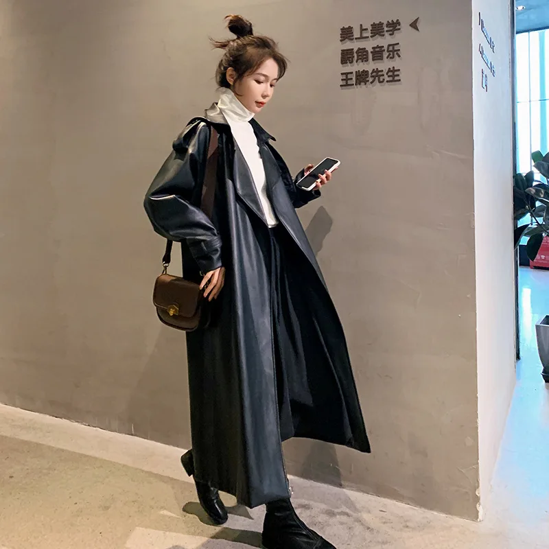 Spring Black Oversized Long Waterproof Leather Trench Coat for Women 2022 Long Sleeve Loose Korean Fashion Clothing
Spring Black Oversized Long Waterproof Leather Trench Coat for Women 2022 Long Sleeve Loose Korean Fashion Clothing