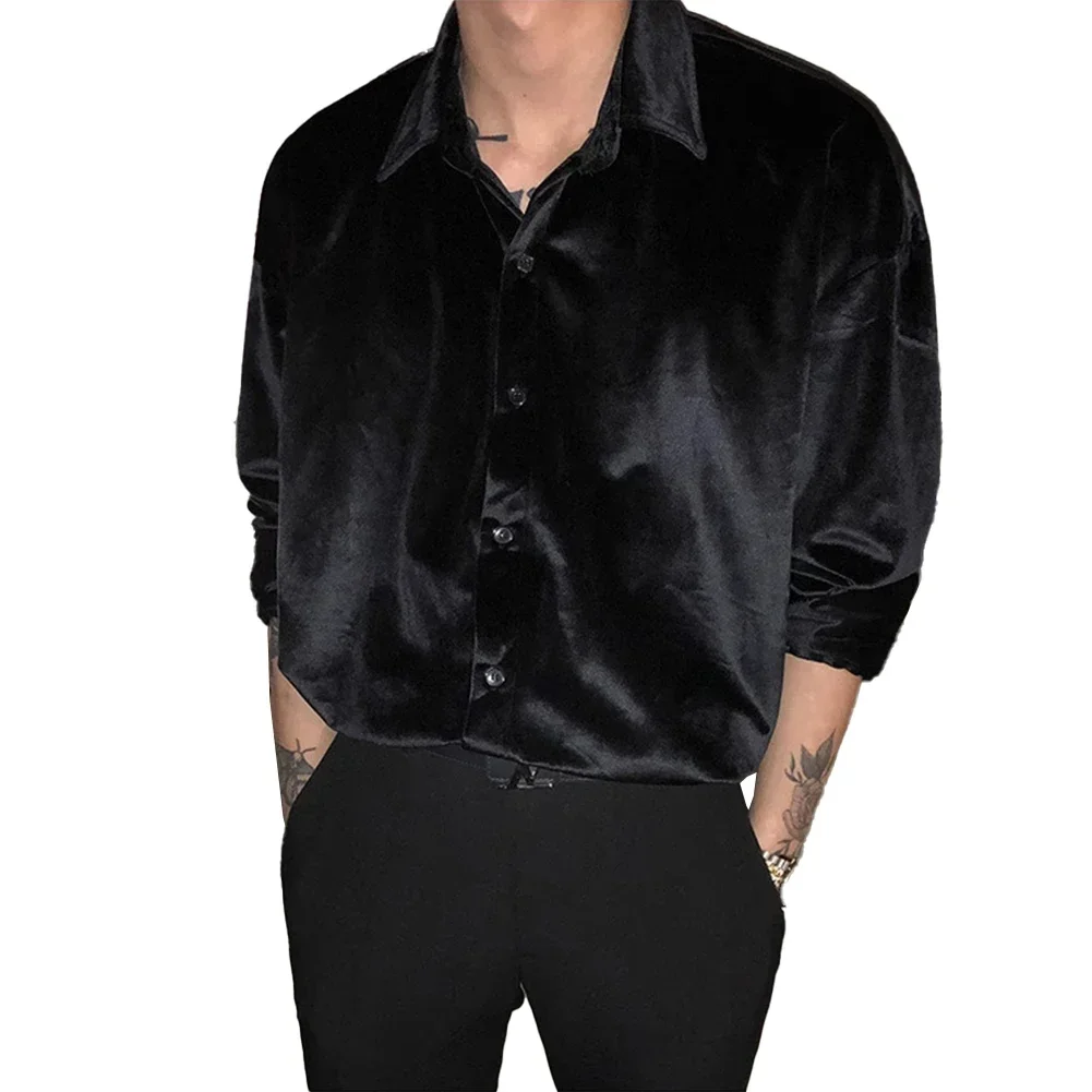 Men's Vintage 70s Retro Velvet Long Sleeve Blouse Button Down Party Tops T Dress Up Shirt for Formal Gatherings
Men's Vintage 70s Retro Velvet Long Sleeve Blouse Button Down Party Tops T Dress Up Shirt for Formal Gatherings