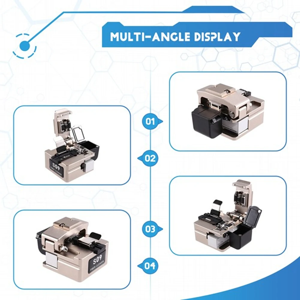 A72T S09 FTTH Fiber Optic Cleaver+ Blade Light Fusion Splicer Cutter Cold Connection Tool
A72T S09 FTTH Fiber Optic Cleaver+ Blade Light Fusion Splicer Cutter Cold Connection Tool