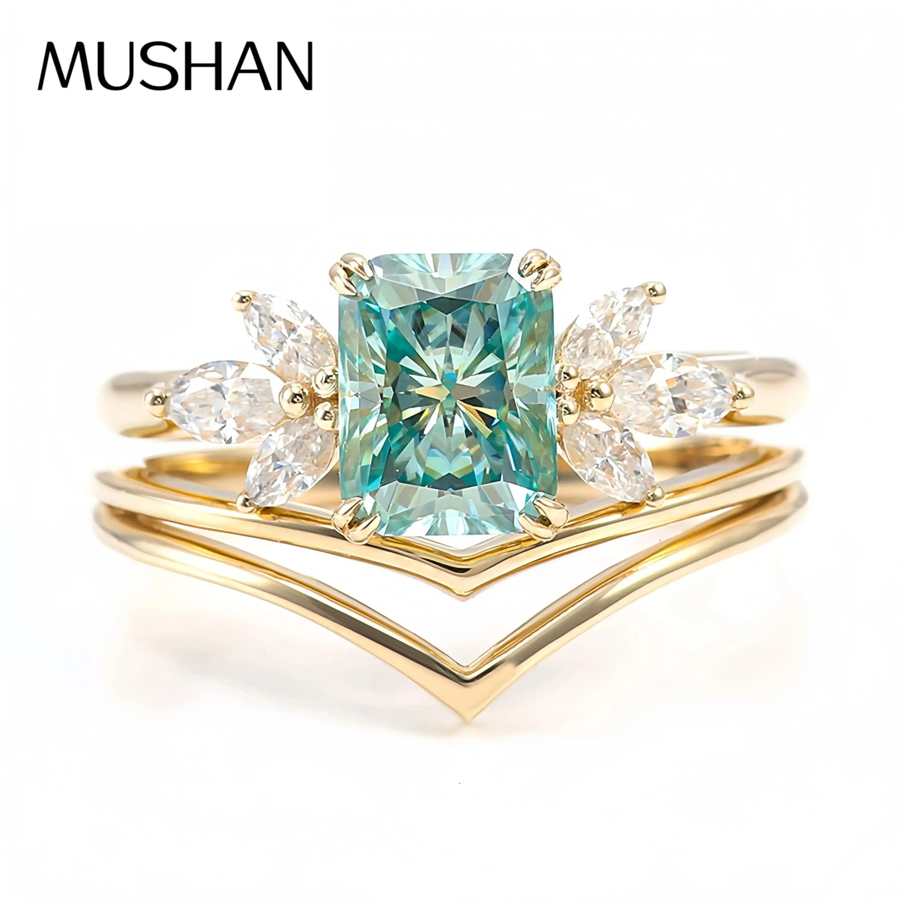 MUSHAN Bespoke Jewelry 2ct Rare Moissanite Diamond Ring Band Platinum PT950 10K 14K 18K Gold Jewelry For Women Wedding Rings
MUSHAN Bespoke Jewelry 2ct Rare Moissanite Diamond Ring Band Platinum PT950 10K 14K 18K Gold Jewelry For Women Wedding Rings