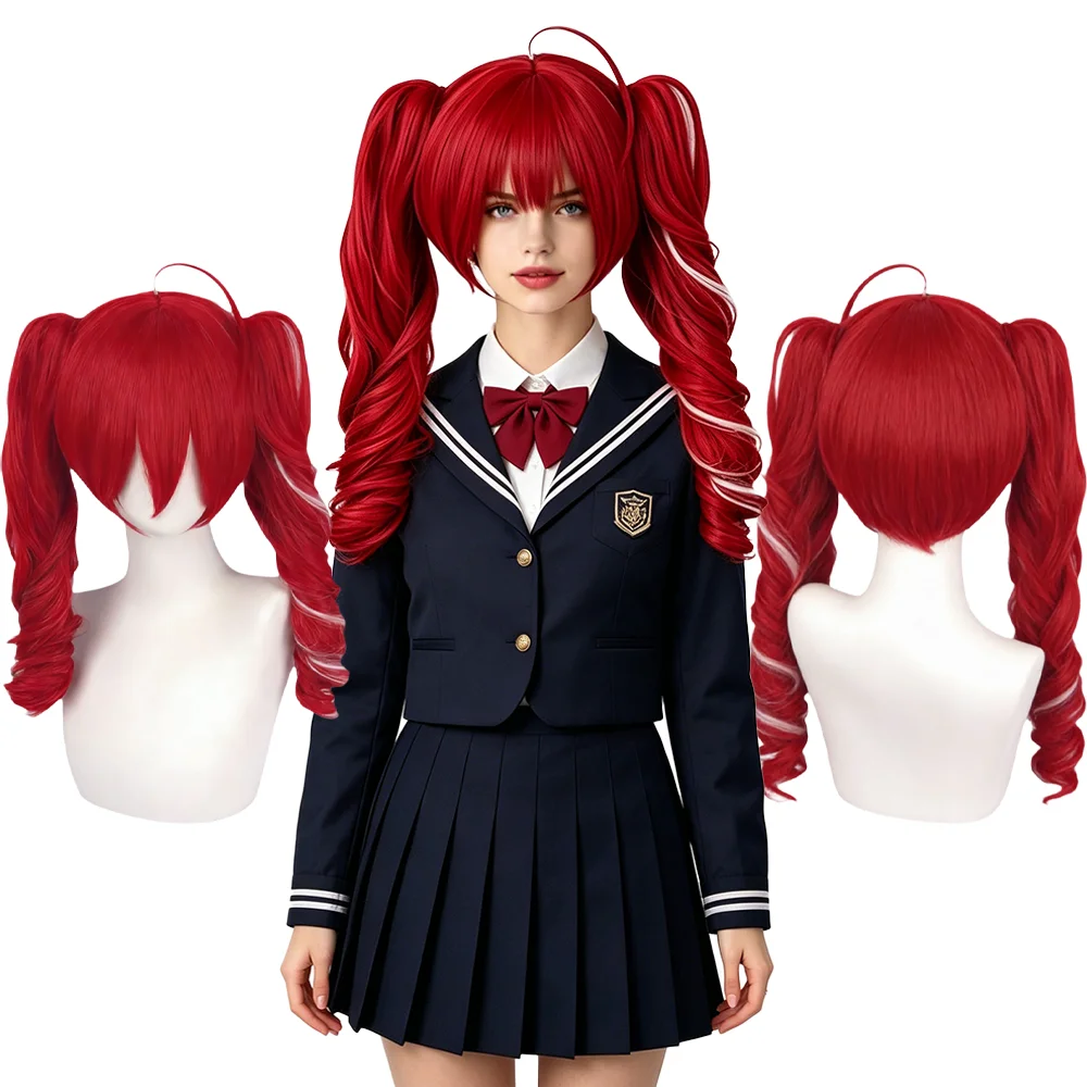 Red White Highlight Curly Cosplay Wig Kasane Teto Clip On Double Ponytails Heat Resistant Synthetic Anime Wig For Daily Wear
Red White Highlight Curly Cosplay Wig Kasane Teto Clip On Double Ponytails Heat Resistant Synthetic Anime Wig For Daily Wear