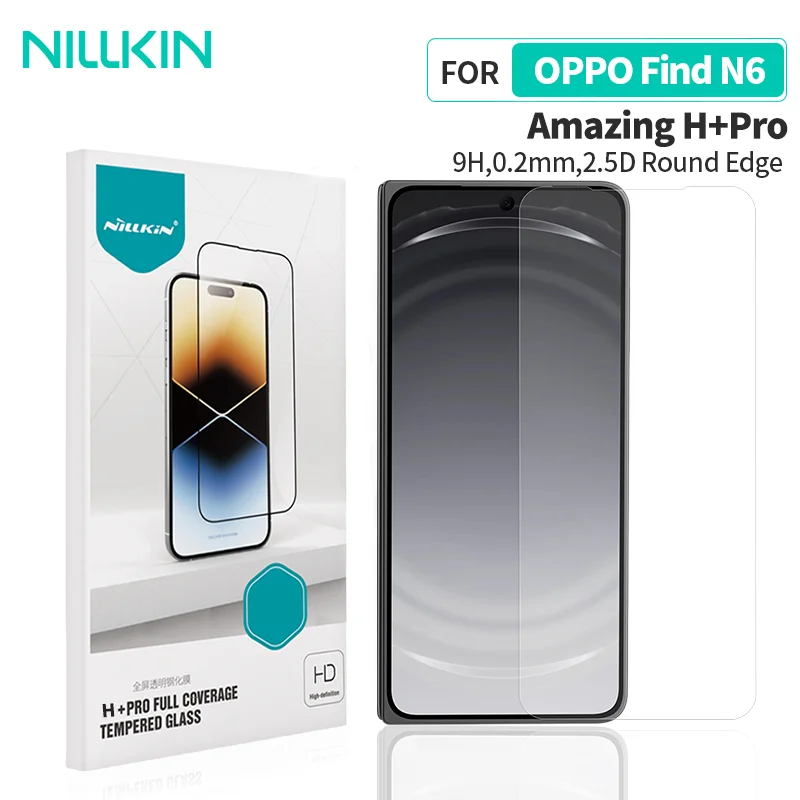 NILLKIN For OPPO Find N6 Screen Protector Film H+Pro HD Clear Tempered Glass Film For OPPO Find N6 Phone Glass Film
NILLKIN For OPPO Find N6 Screen Protector Film H+Pro HD Clear Tempered Glass Film For OPPO Find N6 Phone Glass Film