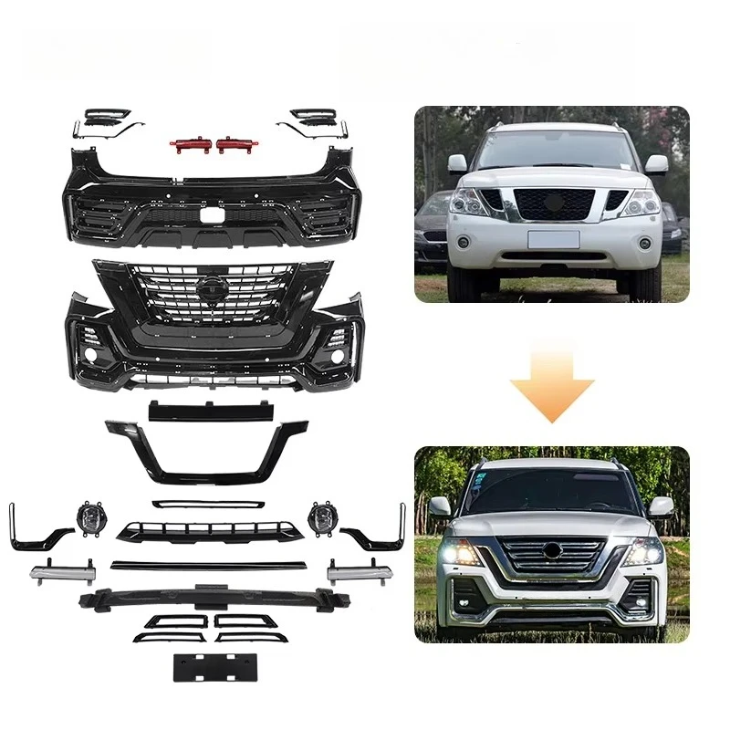 Комплект для переоборудования Nissan Patrol Y62: бампер, решетка радиатора, детали для рестайлинга, внешние тюнинг-детали для моделей Nissan Patrol Y62 2010-2019 годов, комплект обвеса
Комплект для переоборудования Nissan Patrol Y62: бампер, решетка радиатора, детали для рестайлинга, внешние тюнинг-детали для моделей Nissan Patrol Y62 2010-2019 годов, комплект обвеса