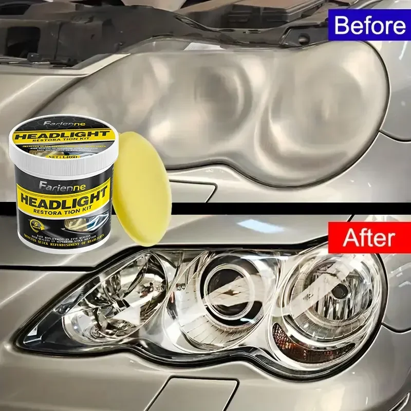 140ml Universal Headlight Restoration Kit - Car Headlight Polish Paste - Removes Oxidation, Restores Clarity, Easy Application
140ml Universal Headlight Restoration Kit - Car Headlight Polish Paste - Removes Oxidation, Restores Clarity, Easy Application