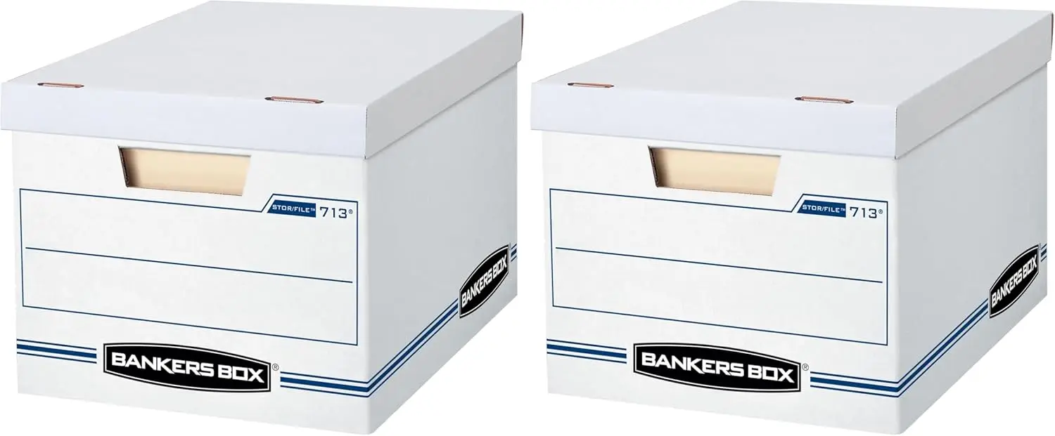 File Storage Boxes with Lid for Letter Legal Documents, 12 Pack, Easy Carry Handles, Stackable
File Storage Boxes with Lid for Letter Legal Documents, 12 Pack, Easy Carry Handles, Stackable