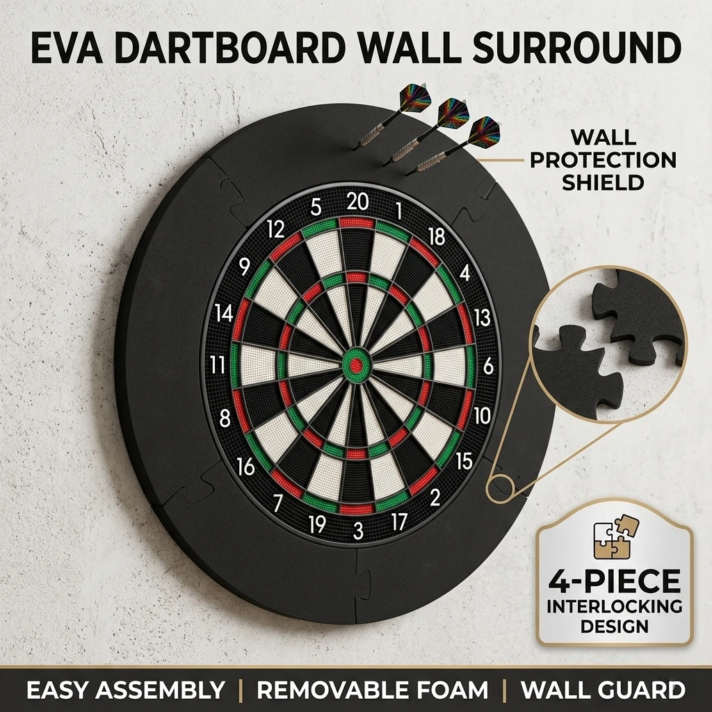 EVA Dartboard Surround Wall Protection Ring Lightweight Jigsaw Dart Backboard Removable Foam Shield Indoor Pub Game Accessory
EVA Dartboard Surround Wall Protection Ring Lightweight Jigsaw Dart Backboard Removable Foam Shield Indoor Pub Game Accessory