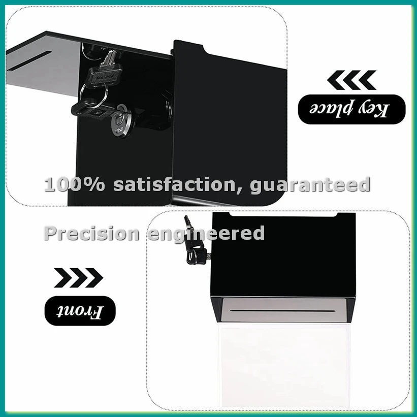 1 Pack Acrylic Donation Box with Lock, Black Ballot Box with Sign Holder, Suggestion Box for Fundraising, Donation-TCES
1 Pack Acrylic Donation Box with Lock, Black Ballot Box with Sign Holder, Suggestion Box for Fundraising, Donation-TCES
