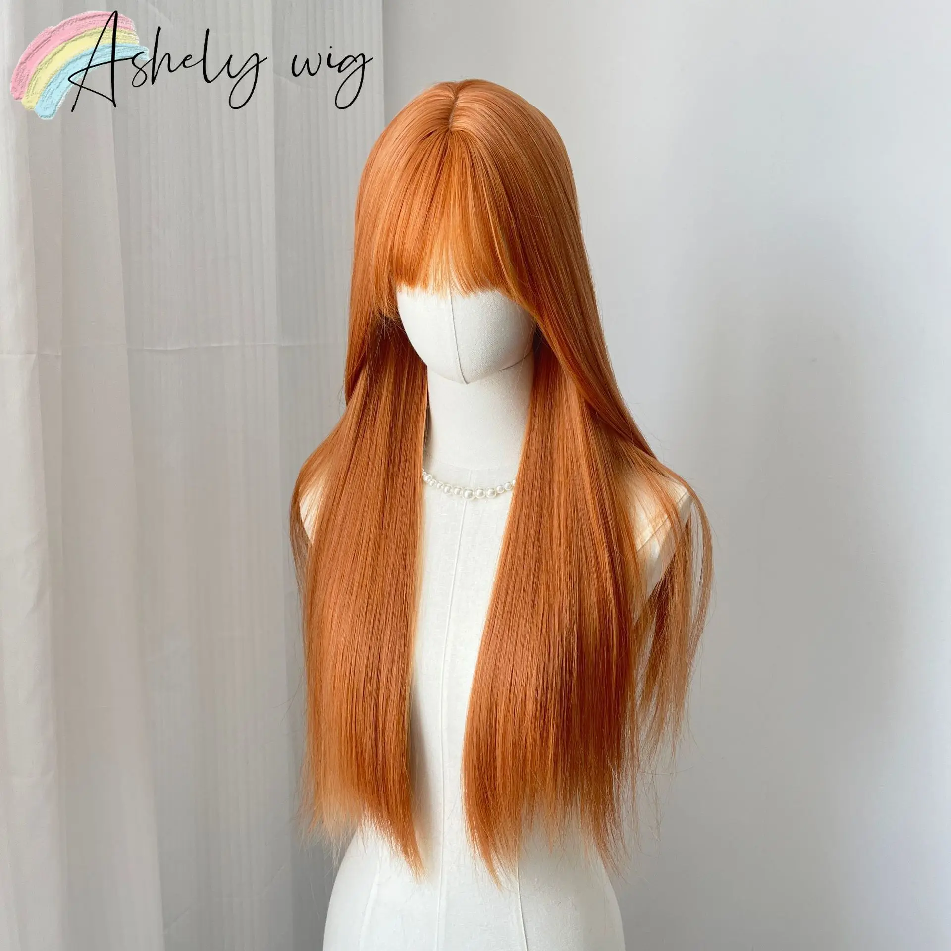 Ashely Orange Soda Wig for Women with Straight Bangs Orange Hair Wigs Natural and Fashionable Full Wig Headband Synthetic Wigs
Ashely Orange Soda Wig for Women with Straight Bangs Orange Hair Wigs Natural and Fashionable Full Wig Headband Synthetic Wigs