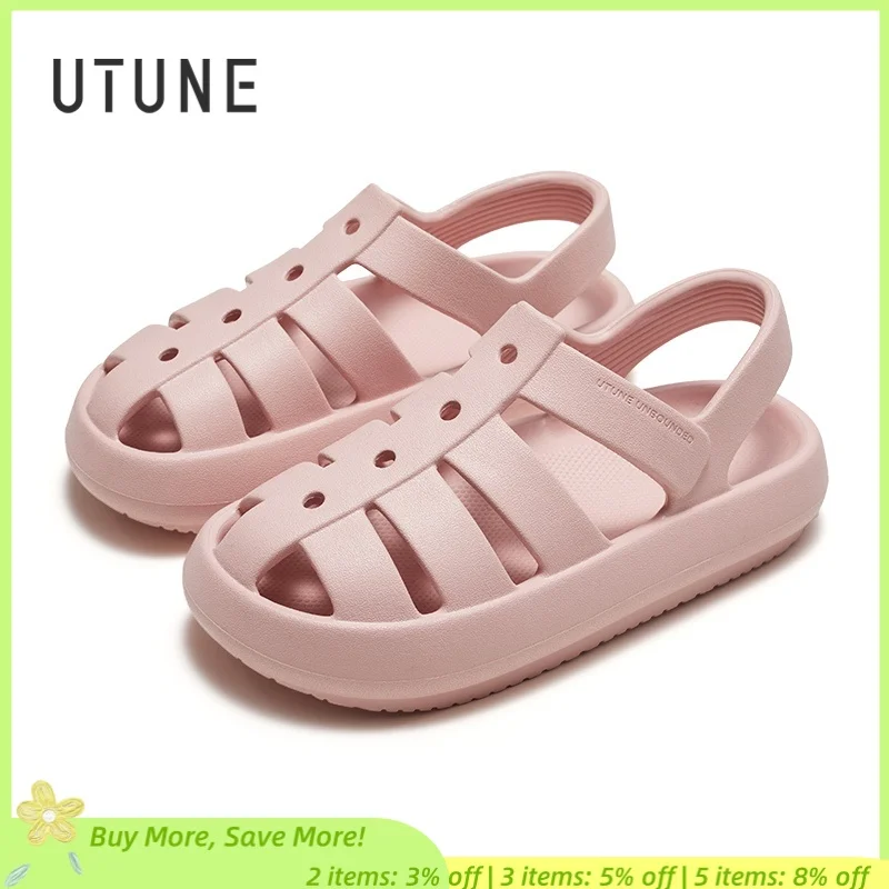 UTUNE Pink Breathable Couple Summer Roman Sandals Thick Padded Anti slip Outdoor Beach Stylish and Comfortable Roman Sandals
UTUNE Pink Breathable Couple Summer Roman Sandals Thick Padded Anti slip Outdoor Beach Stylish and Comfortable Roman Sandals
