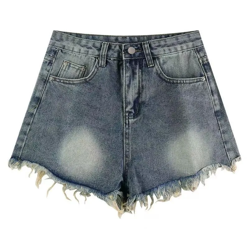 High-waisted Denim Shorts for Women Summer Slim-fitting Show-off Slim Versatile Raw-edge Vintage Draping Wide-legged Hot Pants
High-waisted Denim Shorts for Women Summer Slim-fitting Show-off Slim Versatile Raw-edge Vintage Draping Wide-legged Hot Pants