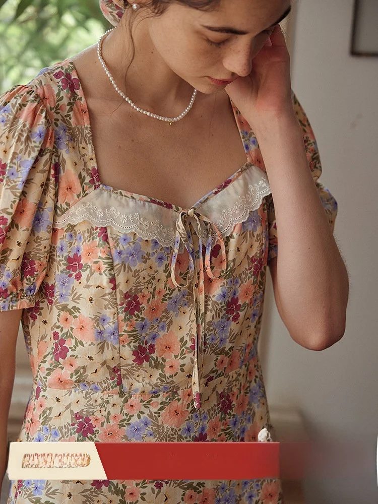 SimpleRetro Original Daisy Floral Print Midi Dress Women's Summer Bubble Sleeve Short Sleeve High Waist A-Line Skirt Dress
SimpleRetro Original Daisy Floral Print Midi Dress Women's Summer Bubble Sleeve Short Sleeve High Waist A-Line Skirt Dress