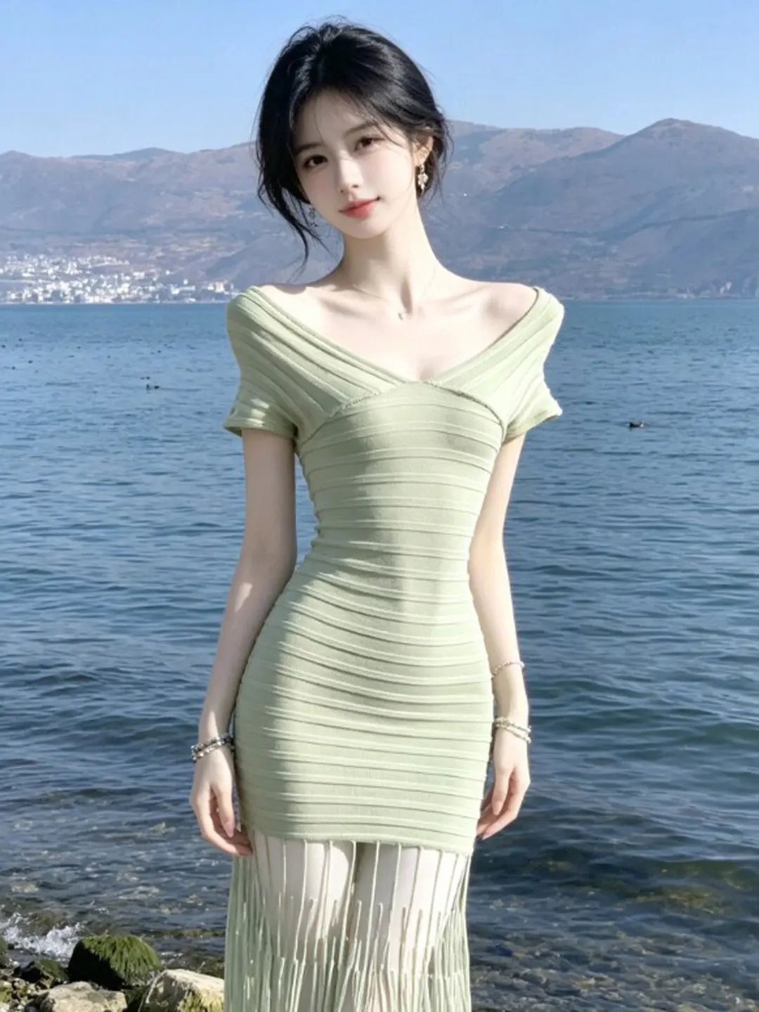 Unique Knitted One Shoulder Dress Summer City Commute Workwear Casual Dance Party Fish Tail Skirt Hugging Body Holiday Style
Unique Knitted One Shoulder Dress Summer City Commute Workwear Casual Dance Party Fish Tail Skirt Hugging Body Holiday Style