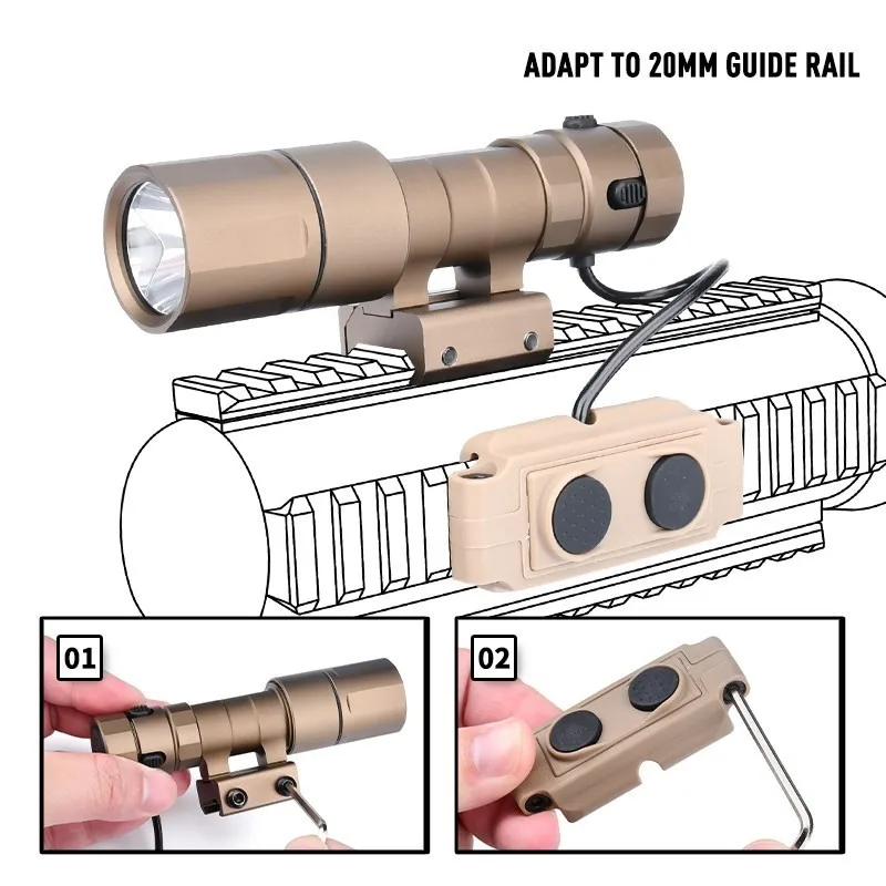 Airsoft REIN2.0 Tactical Flashlight Rein2.0 1000LumensLED Light Dual Function Switch Fit20mm Picatinny Rail Weapon Hunting Light
Airsoft REIN2.0 Tactical Flashlight Rein2.0 1000LumensLED Light Dual Function Switch Fit20mm Picatinny Rail Weapon Hunting Light