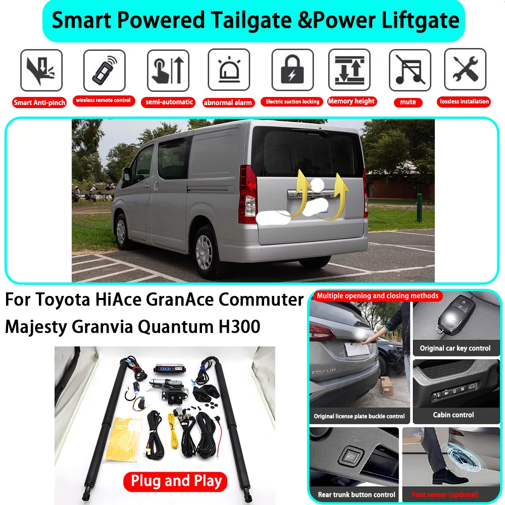 for Toyota HiAce GranAce Commuter Majesty Granvia Quantum H300 OEM Automatic Powered Tailgate Electric Power Tailgate Lift Kit
for Toyota HiAce GranAce Commuter Majesty Granvia Quantum H300 OEM Automatic Powered Tailgate Electric Power Tailgate Lift Kit