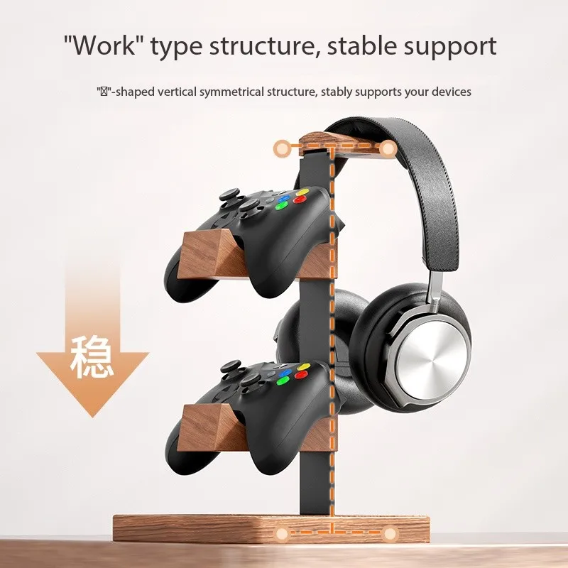 Solid Wood Wall Mounted Shelf with Controller Holder and Headset Stand for Gaming Accessories Hats Entryway Organization
Solid Wood Wall Mounted Shelf with Controller Holder and Headset Stand for Gaming Accessories Hats Entryway Organization