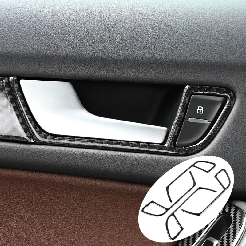 Для Audi A4 B8 2010 2011 2012 2013 2014 2015 2016 4 шт. Автомобильная внутренняя дверная ручка из углеродного волокна, панель дверной чаши, рамка, накладка
Для Audi A4 B8 2010 2011 2012 2013 2014 2015 2016 4 шт. Автомобильная внутренняя дверная ручка из углеродного волокна, панель дверной чаши, рамка, накладка