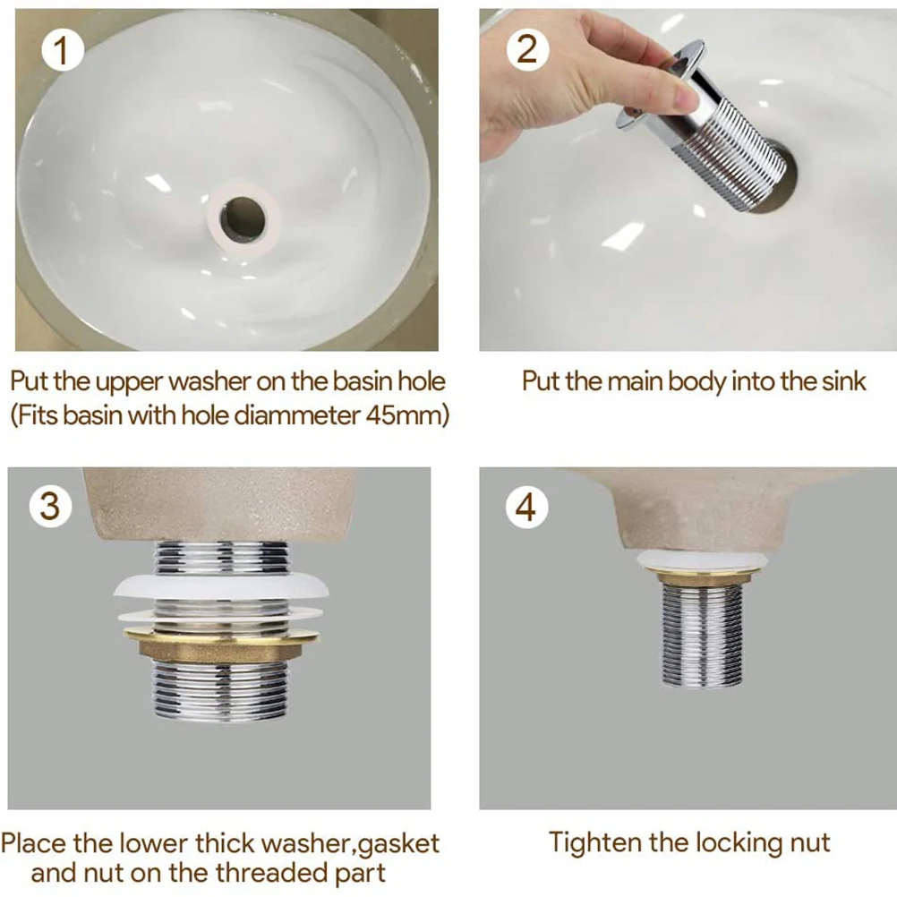 Stainless Steel Sink Drain Strainer for Glass Basin Drainers Kitchen Silver Stopper Plug Modern Design Suitable Overflow
Stainless Steel Sink Drain Strainer for Glass Basin Drainers Kitchen Silver Stopper Plug Modern Design Suitable Overflow