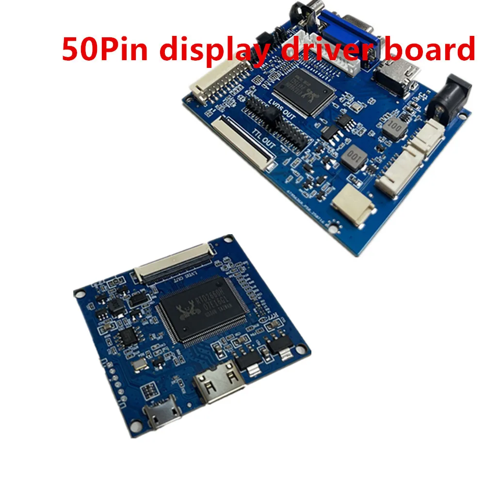 TTL 50Pin LCD Screen 800*480 display HDMI Drive Control Board For AT090TN10 AT090TN12 AT080TN64 20000938-00 For Raspberry Pi PC
TTL 50Pin LCD Screen 800*480 display HDMI Drive Control Board For AT090TN10 AT090TN12 AT080TN64 20000938-00 For Raspberry Pi PC