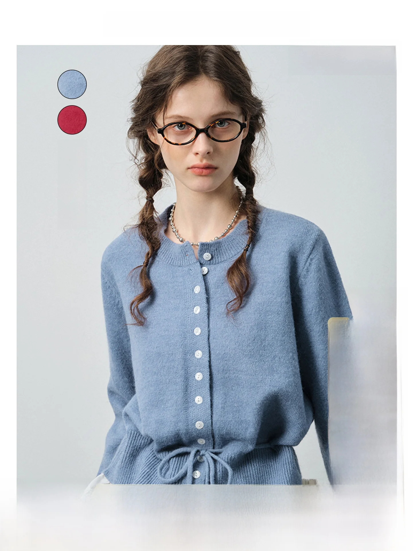 VEGA CHANG Knitted Open Cardigan Women Early Spring round Neck Korean Style Lace Trim Top Breathable Long Sleeve Straight Cut
VEGA CHANG Knitted Open Cardigan Women Early Spring round Neck Korean Style Lace Trim Top Breathable Long Sleeve Straight Cut