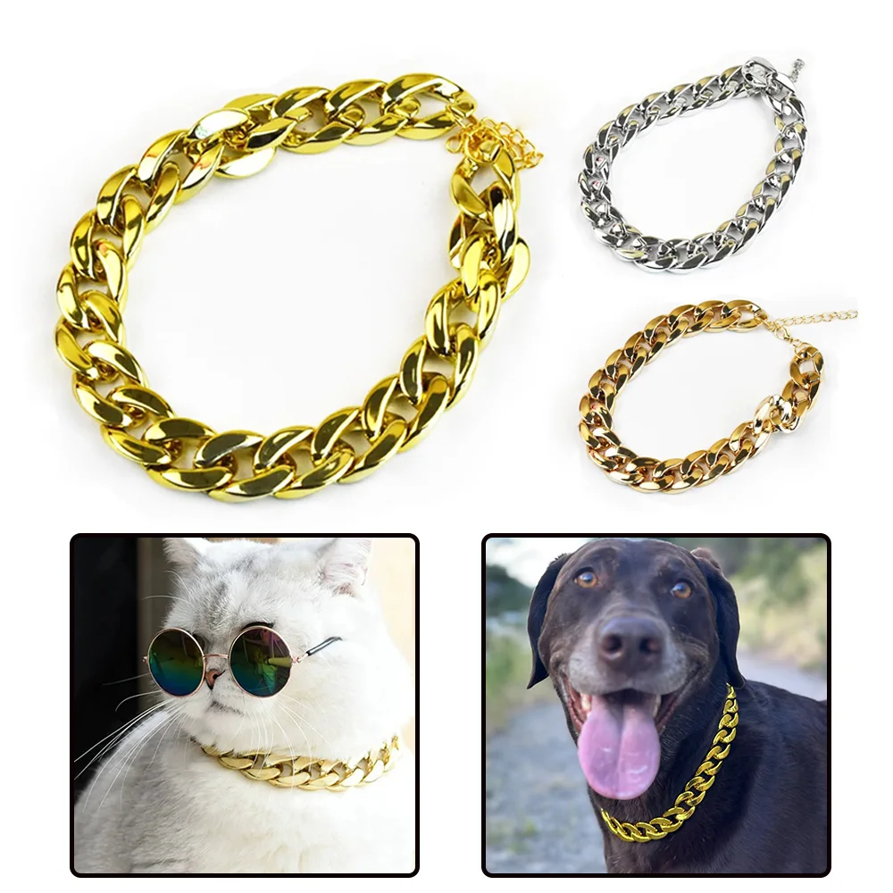 Pet Hip Hop Gold Chain Collar | Fashion Accessory for Cats & Dogs | Bling Pet Necklace for Teddy, Pug, Bulldog
Pet Hip Hop Gold Chain Collar | Fashion Accessory for Cats & Dogs | Bling Pet Necklace for Teddy, Pug, Bulldog