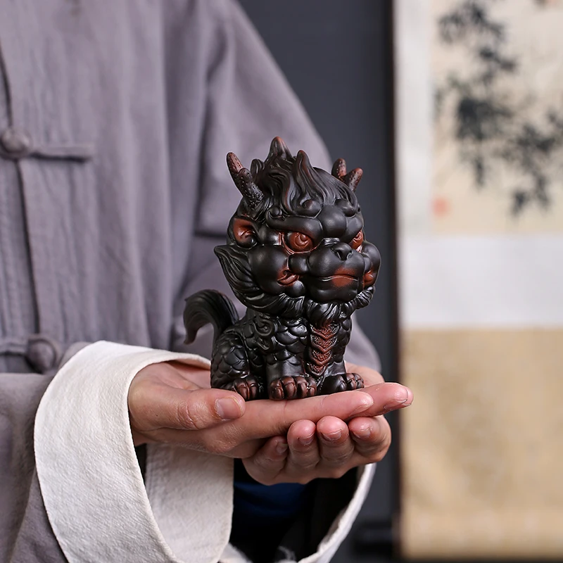 Фиолетовый керамический чай Qilin Pet Zen, украшения, чайный столик в виде зверя Руй, чай, домашние продукты по фэн-шуй
Фиолетовый керамический чай Qilin Pet Zen, украшения, чайный столик в виде зверя Руй, чай, домашние продукты по фэн-шуй