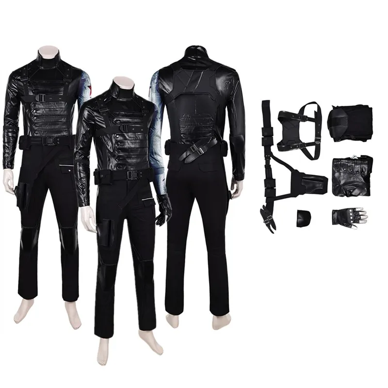 Adult Bucky Cosplay Bames Costume Soldier Fantasia Winter Roleplay Top Pants Belt Outfits Halloween Carnival Party Disguise Suit
Adult Bucky Cosplay Bames Costume Soldier Fantasia Winter Roleplay Top Pants Belt Outfits Halloween Carnival Party Disguise Suit