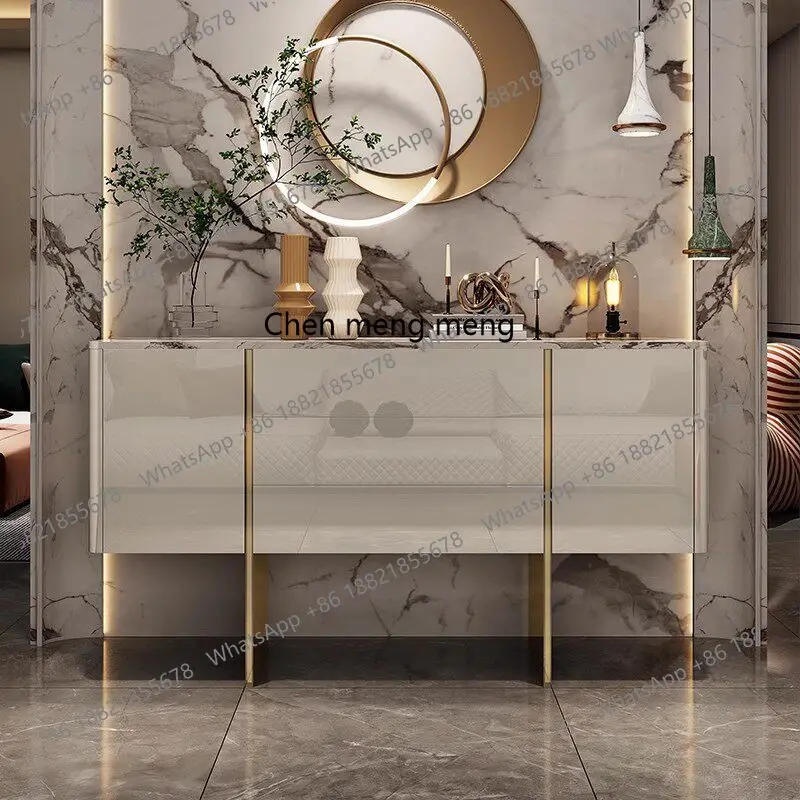 Light luxury Italian-style entrance cabinet, simple and modern living room decoration cabinet, solid wood foyer storage locker
Light luxury Italian-style entrance cabinet, simple and modern living room decoration cabinet, solid wood foyer storage locker