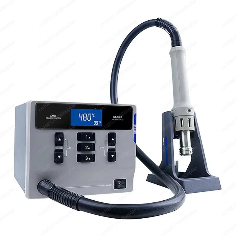 St-862D 1000W Hot Air Gun Digital Display BGA Rework Station Automatic Sleep Mobile Phone Maintenance Desoldering Station
St-862D 1000W Hot Air Gun Digital Display BGA Rework Station Automatic Sleep Mobile Phone Maintenance Desoldering Station