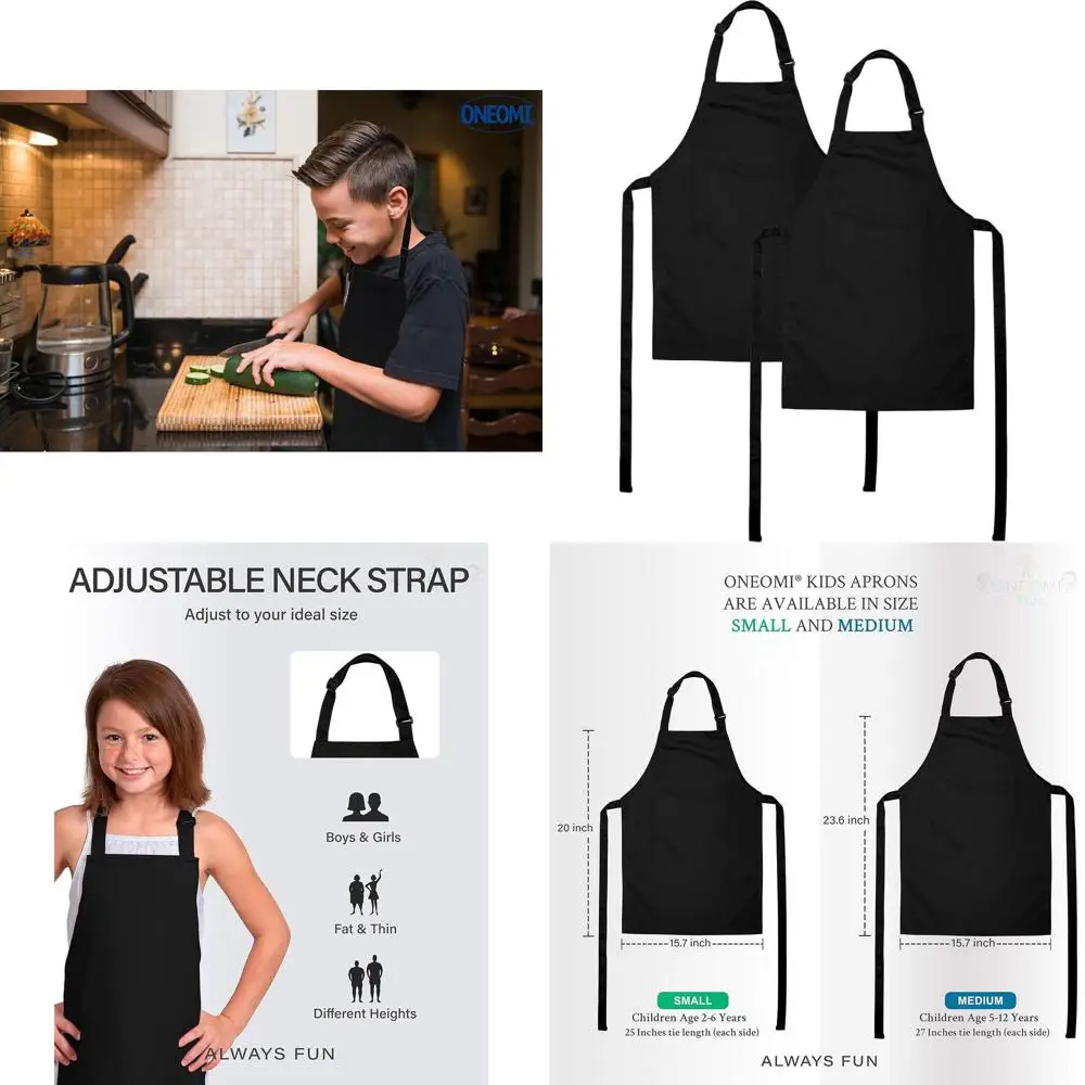 Cotton Medium-Size Child's Apron with Adjustable Strap for Universal Fit
Cotton Medium-Size Child's Apron with Adjustable Strap for Universal Fit