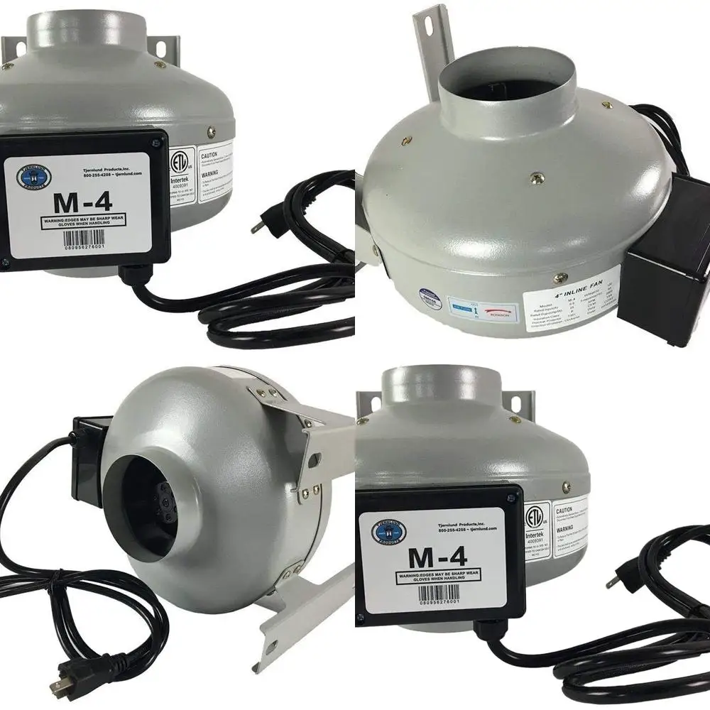 4 Inline Metal Duct Fan, 200 CFM, High-Performance Airflow
4 Inline Metal Duct Fan, 200 CFM, High-Performance Airflow