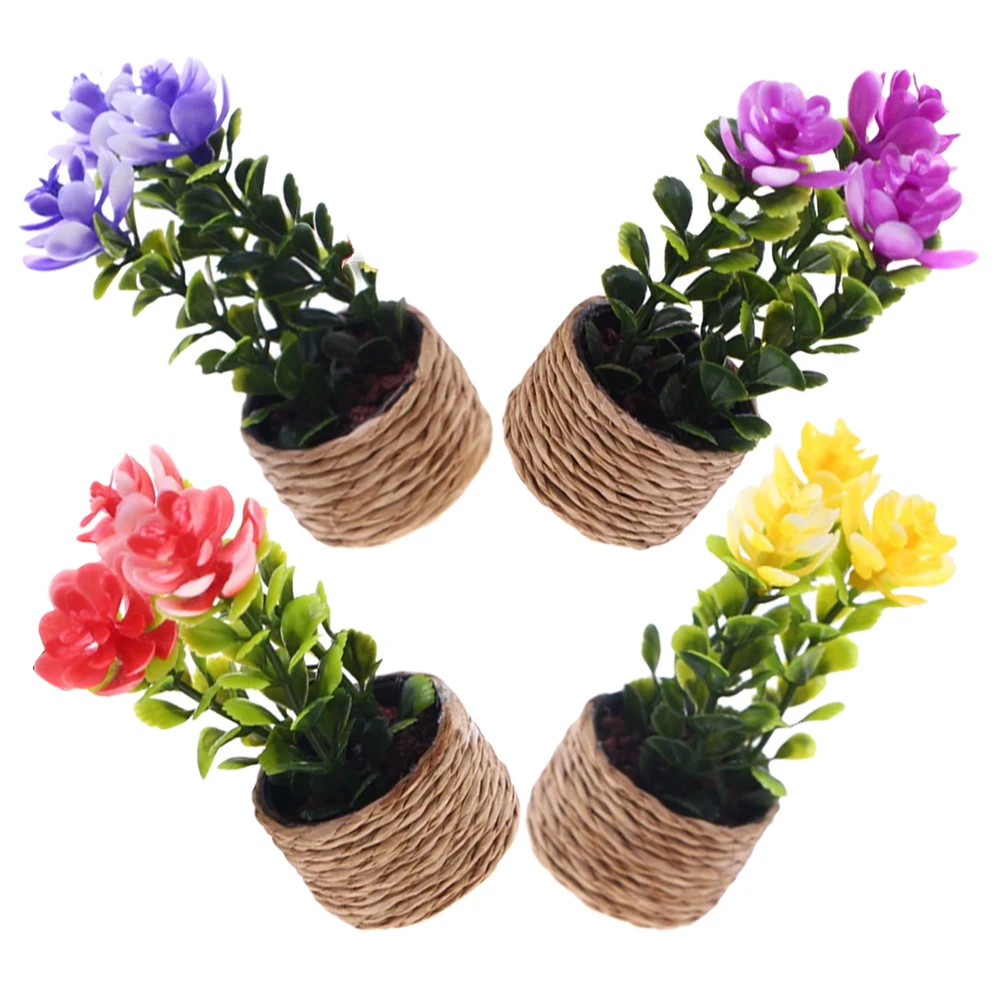 4pcs Mini Artificial Plants Realistic Simulation Home Office Decor Low Maintenance Dollhouse Miniature Faux Flowers
4pcs Mini Artificial Plants Realistic Simulation Home Office Decor Low Maintenance Dollhouse Miniature Faux Flowers