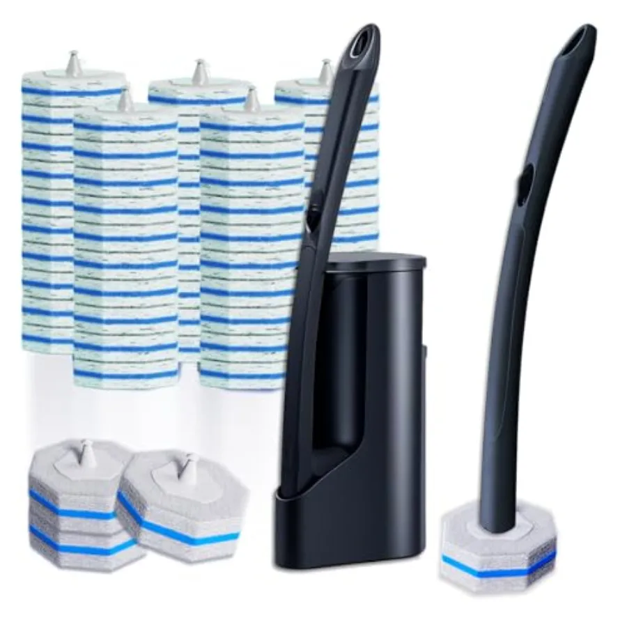 Disposable Toilet Brush with 50 Wand Cleaner Refills Pads Wall Mounted Toilet Bowl Holder Set Toilet Cleaning System Starter Ki
Disposable Toilet Brush with 50 Wand Cleaner Refills Pads Wall Mounted Toilet Bowl Holder Set Toilet Cleaning System Starter Ki