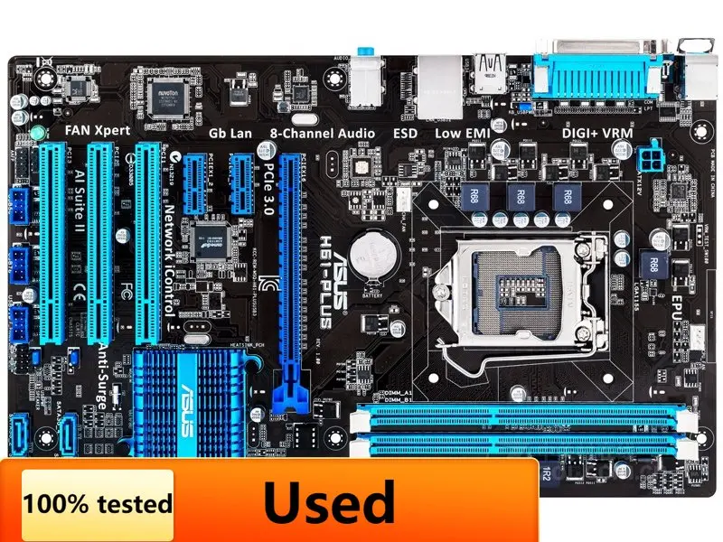 Asus H61-PLUS Motherboard H61 Chip Support Socket LGA 1155 i3 i5 i7 DDR3 16G ATX Used
Asus H61-PLUS Motherboard H61 Chip Support Socket LGA 1155 i3 i5 i7 DDR3 16G ATX Used