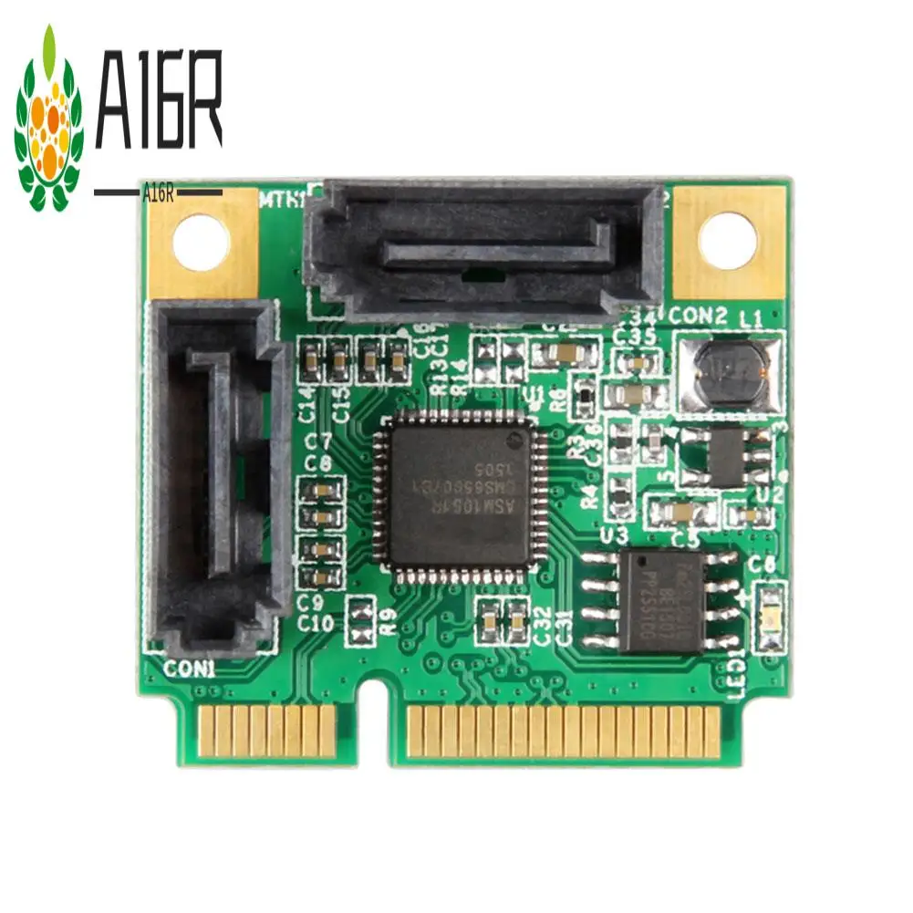 A16R-Mini PCI Express 2 Внутренняя карта контроллера SATA III (6 Гбит/с RAID ASM1061R 2 порта SATA 3.0 6 Гбит/с Карта расширения SSD
A16R-Mini PCI Express 2 Внутренняя карта контроллера SATA III (6 Гбит/с RAID ASM1061R 2 порта SATA 3.0 6 Гбит/с Карта расширения SSD
